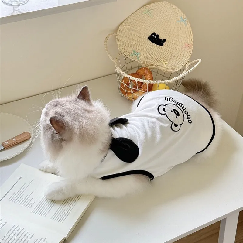 Puppy Vest for Small Dogs Summer Pet Clothes Cute Dog Undershirt Chihuahua Bichon Dog Cooling Shirt Ragdoll Blue Cat Costume - Image 2