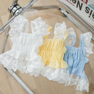 Dog Clothes Summer Puppy Kitten Dog Dress Lace Pet Apparel Chihuahua Bichon Yorkie Costume Pet Clothing 2025 Dog Cooling Vest