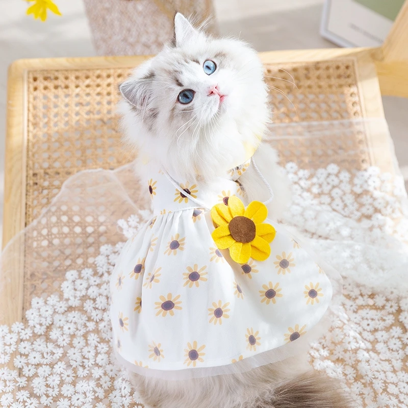 Dog Princess Dress Cute Dog Clothes Summer Lace Cat Skirt Pet Clothing Chihuahua Bichon Vest Cat Puppy Shirt Girls Dog Apparel - Image 2