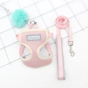 Nylon Dog Harness Leash Set Adjustable Dog Harness for Small Dogs Puppy Harnesses Vest Chihuahua Pug Outdoor Walking Lead Leash
