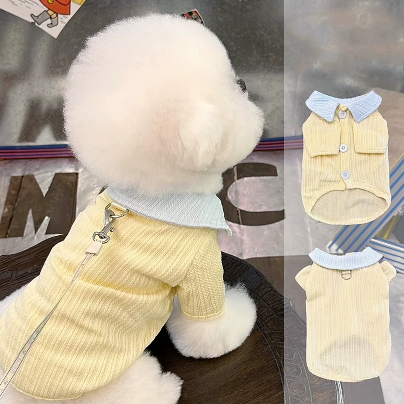 Dog Clothes for Small Dogs Spring Summer Luxury Dog Hoodie Solid Dog T Shirt Chihuahua Costume Dog Polo Shirt Cat Puppy Vest