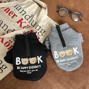 Fashion Dog Hoodies Letter Puppy Coat Cotton Winter Dog Clothes Bichon Dachshund Chihuahua Costume Pet Warm Jacket Dog Pullover