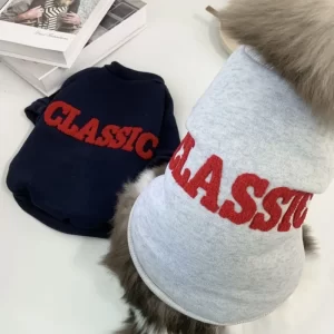 Classics Dog Clothes Winter Dog Hoodies for Small Dogs Letter Puppy Sweatshirt Cat Costume Chihuahua Dachshund Clothing Pet Coat