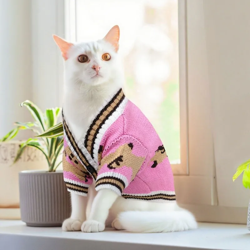 Luxury Dog Clothes Winter Warm Dog Sweater for Small Dogs Soft Knitted Pet Cardigan Sweater Puppy Coat Chihuahua Pug Vest Jacket - Image 4