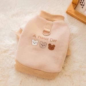 Cute Bear Winter Dog Hoodies for Small Dogs Cotton Dog Coat Soft Puppy Sweatshirt Cat Clothing Chihuahua Bichon Pet Dog Clothes