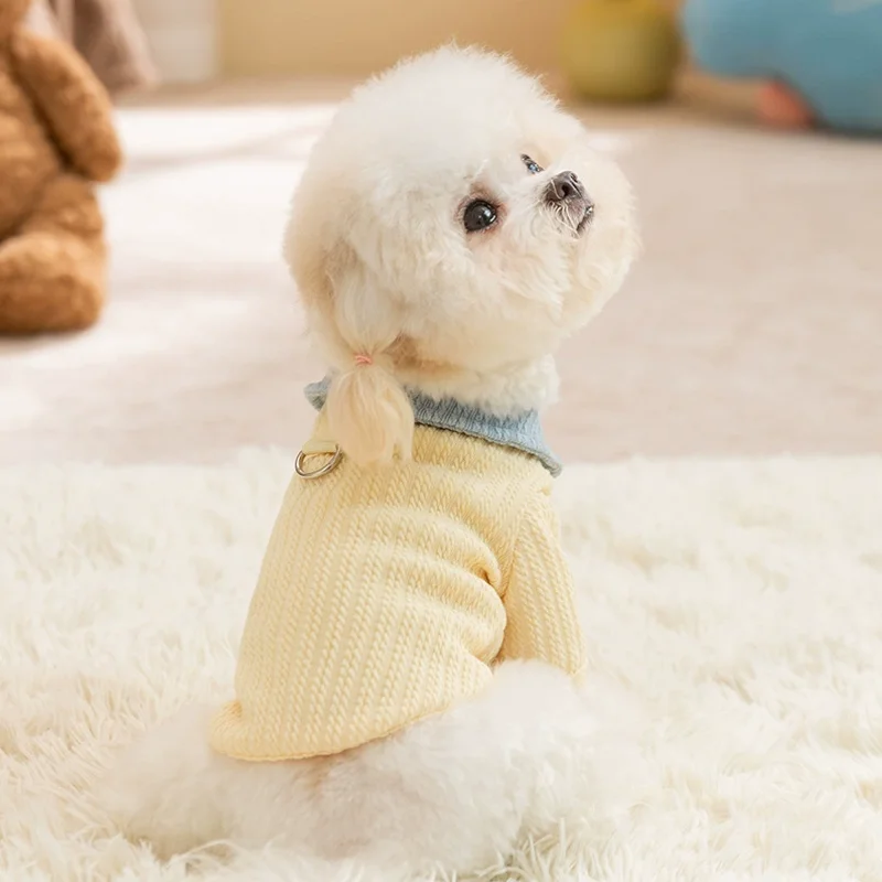 Dog Clothes for Small Dogs Spring Summer Luxury Dog Hoodie Solid Dog T Shirt Chihuahua Costume Dog Polo Shirt Cat Puppy Vest - Image 2